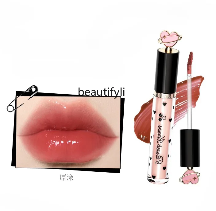 

Flower Knowledge Cherry Party Lip Glaze Summer Lipstick Water Light Film Mirror Peach