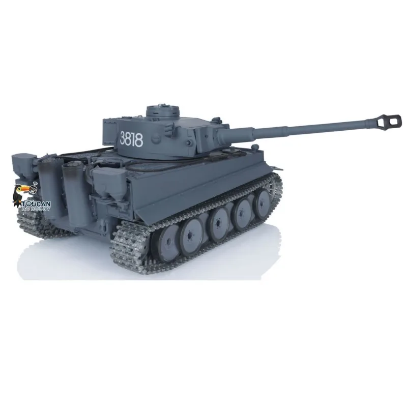 Heng Long 1/16 Scale 7.0 Upgraded Version Tiger I RTR RC Tank 3818 Metal Tracks Radio Smoke  Model Gift