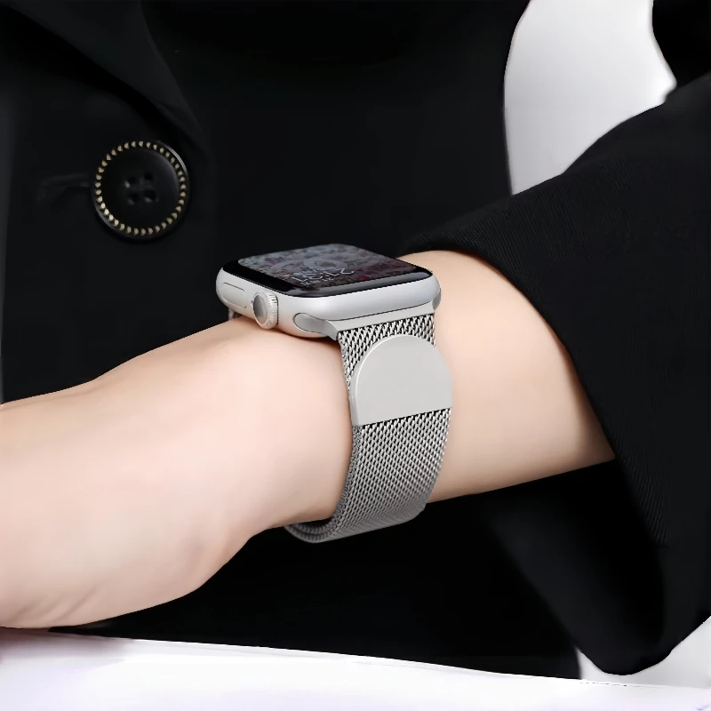 Milanese-Armband für Apple Watch Series 12 11 10 8 9 7 6 5 4 Edelstahl-Armband iWatch-Bänder Ultra 49mm 46 42 45 41 44 40mm