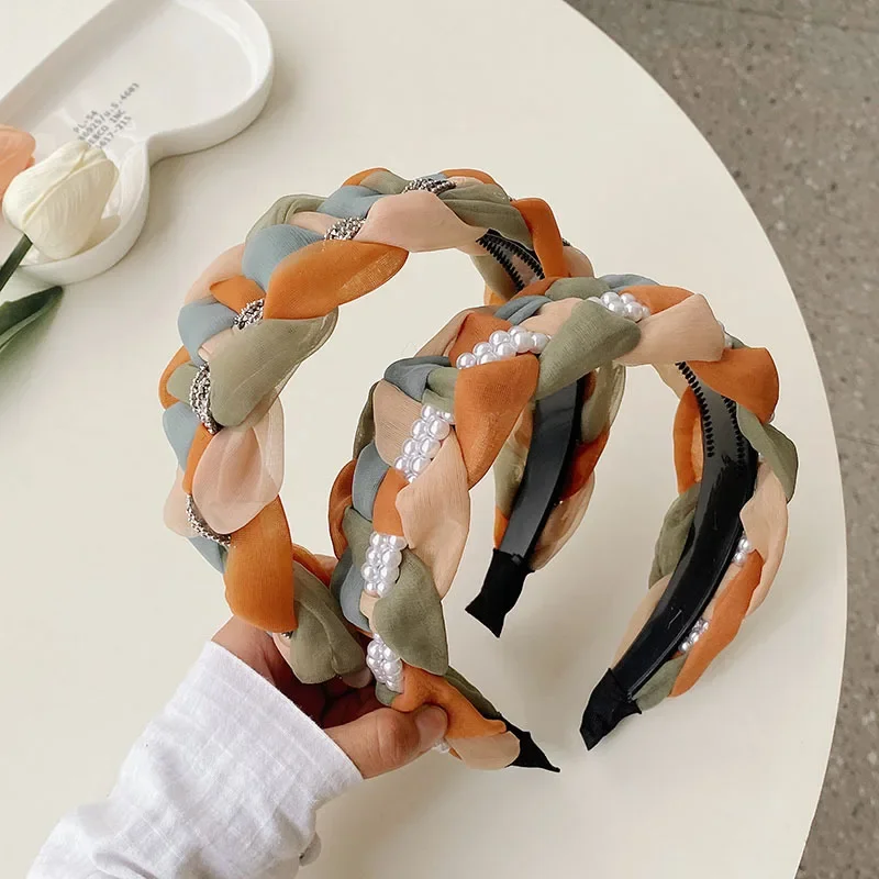 간단한 하이 탑 헤어 밴드 다목적 복고풍 헤어 클립 페이스 워시 야외용 우아한 헤어 타이 세련된 헤어 액세서리