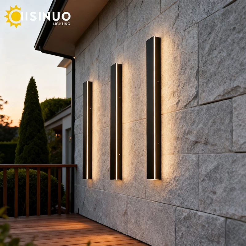 Applique extérieure étanche LED longue éclairage linéaire IP65 aluminium pour jardin Garage porche appliques luminaires 110V 220V Luminaire