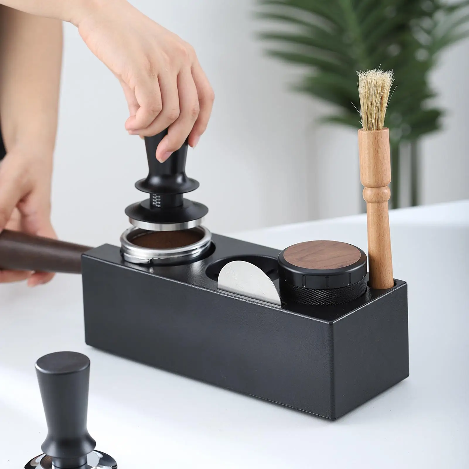Coffee Tamper Station Italian Coffee Handle Holder 51 To 58mm Universal Powder Press Distributor Storage Base Baristas Tool
