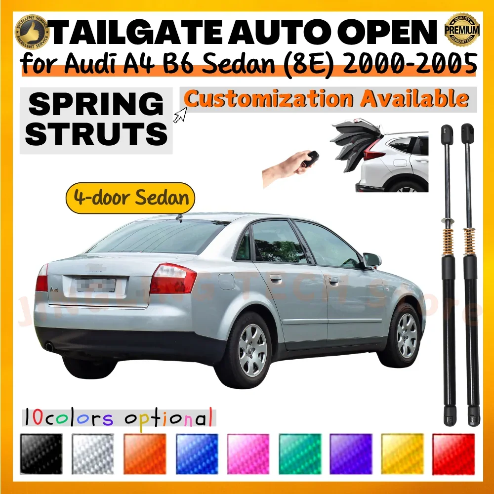 

Qty(2) Trunk Struts with Spring for Audi A4 B6 Sedan (8E) 2000-2005 Rear Tailgate Lift Supports Shock Absorbers Dampers