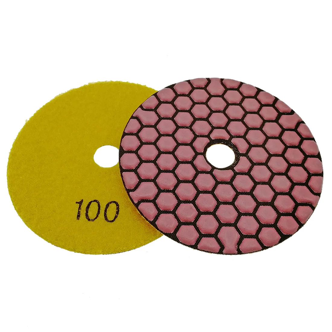 SHDIATOOL 7 Chiếc 100Mm #100 Diamod Khô Miếng Đánh Bóng Chà Nhám Nhám Đĩa 4Inch Nhựa Dán Kim Cương Dẻo miếng Đánh Bóng