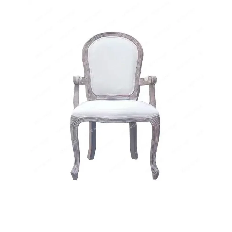 European dining chair Vintage solid wood made old American casual bar chair  sillas para barra de cocina