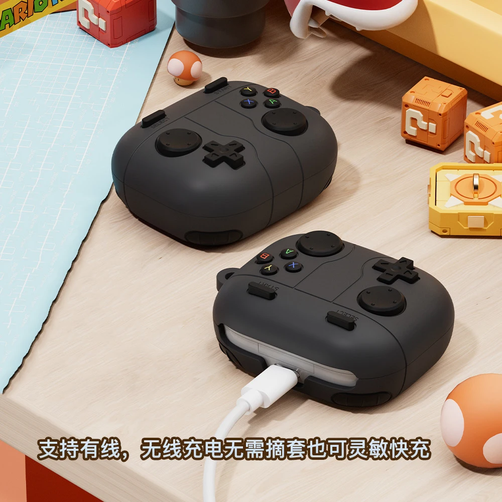 Game Console Design Earphone Case For Motorola Moto Buds Shockproof Liquid Silicone Soft Cover For Moto Buds Earbuds Accessories