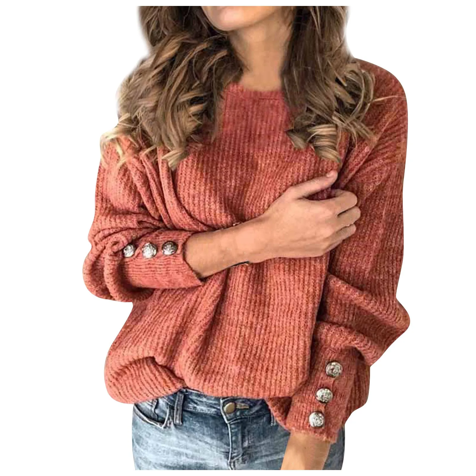 

Fashion Vintage Sweaters Women Autumn 2024 Soft Warm Round Neck Knit Loose Knitwear Sweatshirt Y2K Clothing