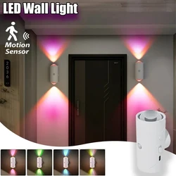 LED Induction Wall Light, RGB Gradient Ambient Night Light Dimmable Wall Lamp with Magnetic Base, Home, Hallway Bedroom Decor