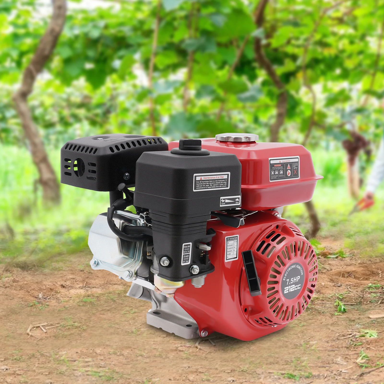 7.5HP Gas Powered 4 Stroke Petrol Engine Portable Generator 4000W Motor for Water Pumps and Vibrators/Dosing Machines