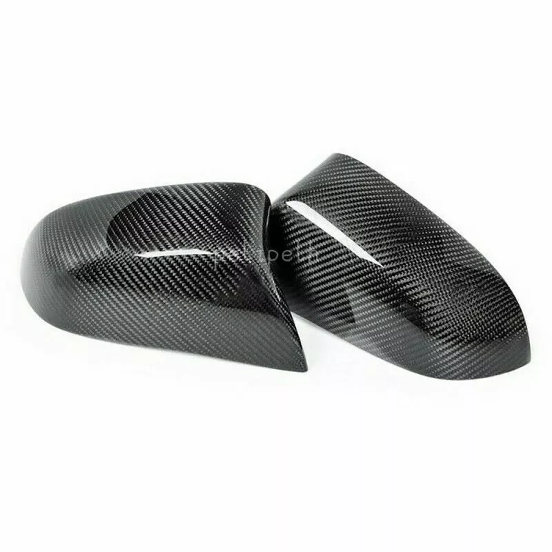 Carbon Fiber Side View Mirror Cover Caps Compatible for BMW F85 X5M F86 X6M 2015-2019 2PCS L+R Side Replacement Mirror Caps