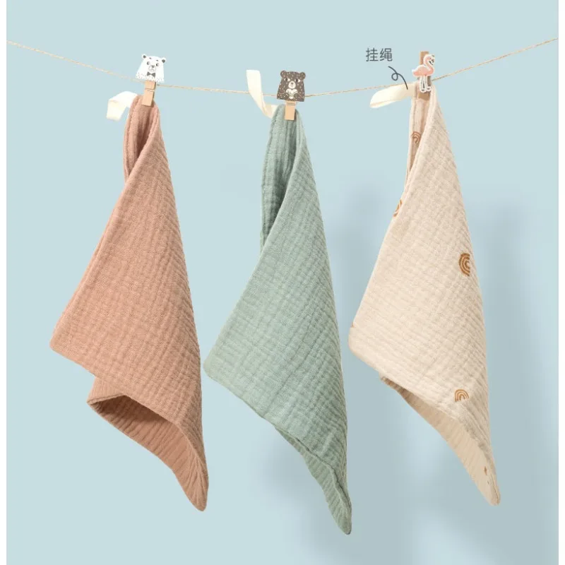 

2/5pcs Soft Cotton Gauze Baby Face Towel Wipe Burp Cloths Absorbent Muslin Square Handkerchief Baby Bath Feeding Washcloth