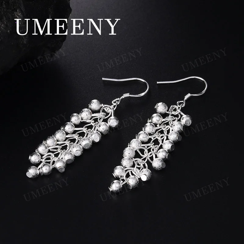 

Роскошные серьги-подвески из стерлингового серебра 925 пробы с матовым виноградом для женщин, очаровательные аксессуары для вечеринок с темпераментом