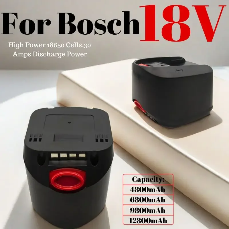 

For Bosch 18V 12800MAH Lithium Ion Rechargeable Tool Battery PBA PST PSB PSR Bosch Home, Garden Tools (TypeC only) AL1810CV