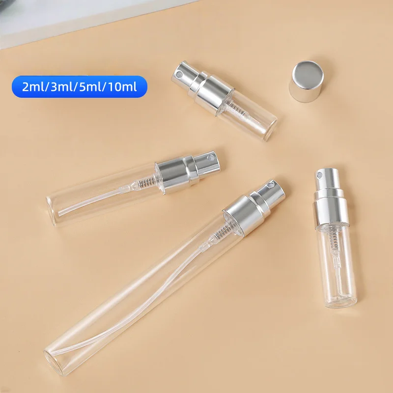 50 個 3 ミリリットル 5 ミリリットル 10 ミリリットルゴールドミニ空の化粧品ボトル香水ガラスボトルサンプル薄型ガラスバイアル卸売詰め替え卸売