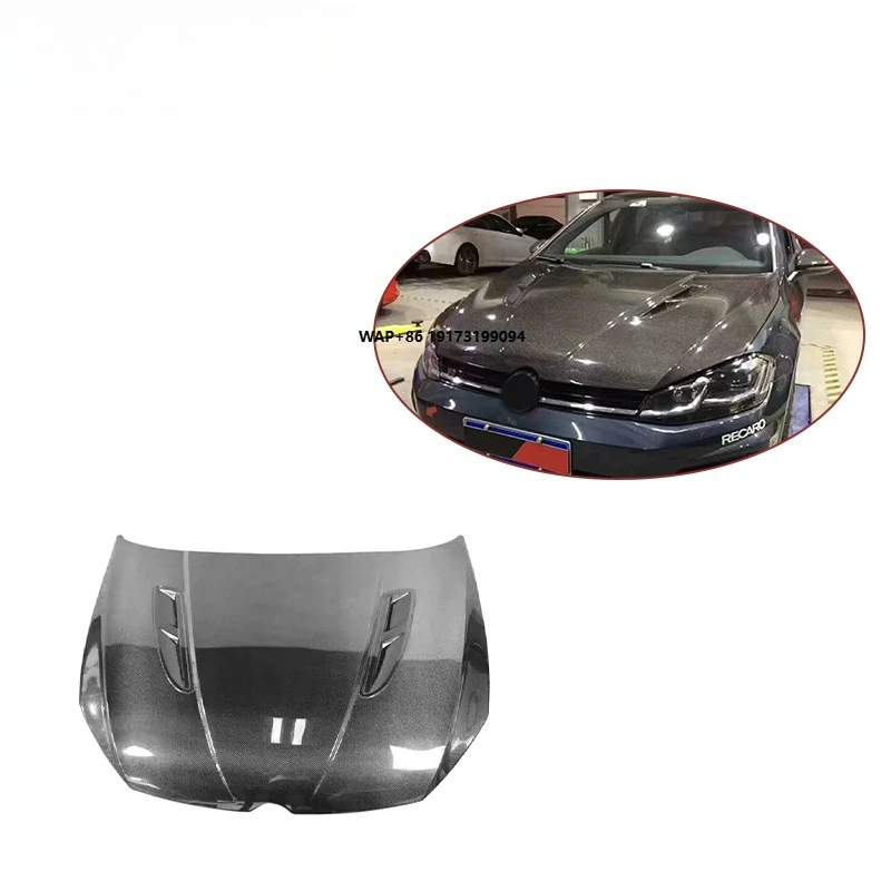 

High Quality Carbon Fiber Hood Cover for Golf 7 7.5 MK7 GTI Upgraded With Aerodynamic Valve Cover Performance Kit
