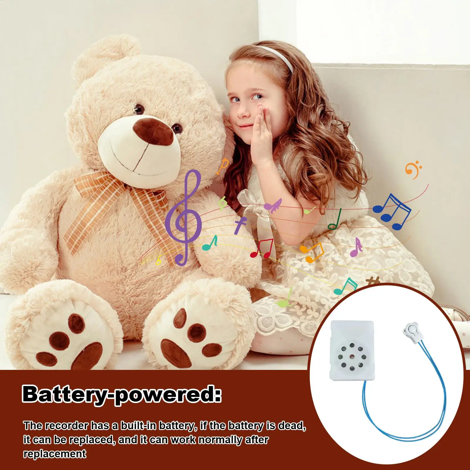 Stuffed Animal Sound Recorder 35 Seconds Button Sound Box Recording mechanism toy speaker with button Recording Music Box