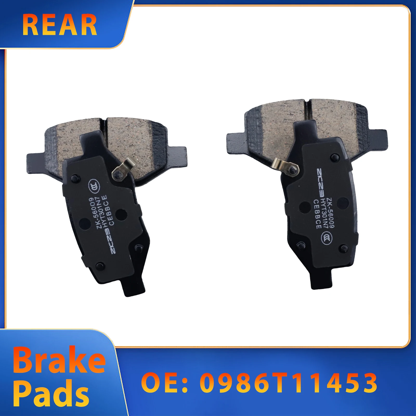 

Rear Brake Pad For GEELY ICON 2019- COOLRAY 2018- LYNK&CO 06 2020- 0986T11453 abrasion-resistant Ceramics Brake