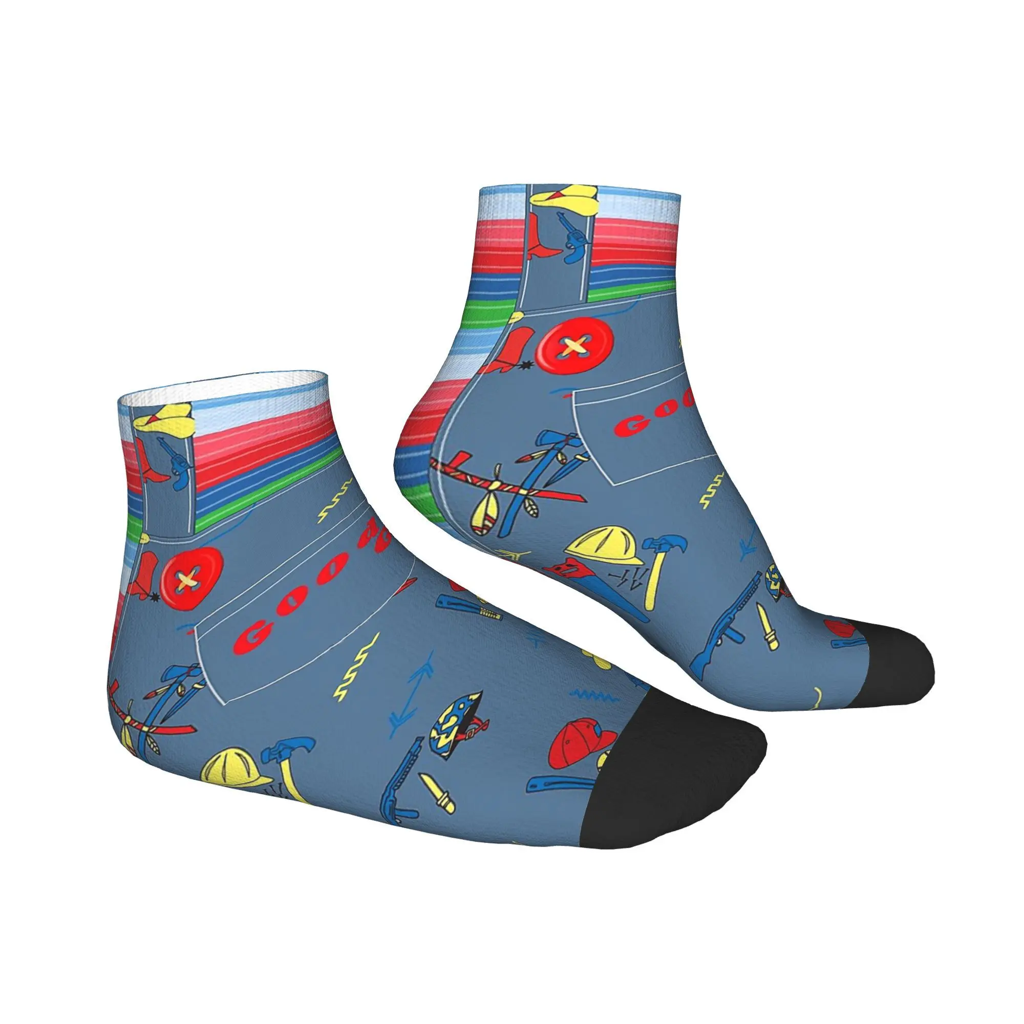 Todas as estações bons caras criança jogar chucky-assassino boneca macacão meias esporte meio tubo meias macias hip hop para homem