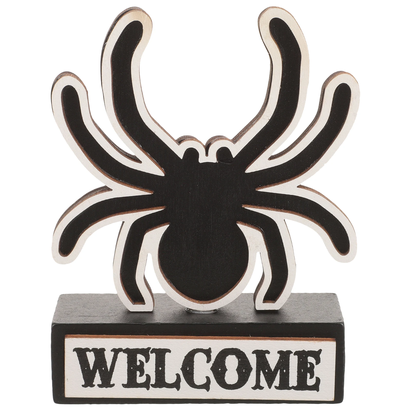 

Halloween Spider Ornament Wooden Sign Decorations for Dessert Table Tiered Tray Party Supplies Kitchen Showcase Decor