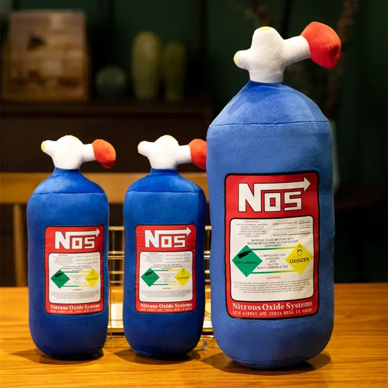 28/45cm echte Stickstoff zylinder Plüsch Kissen Auto Taille von einem modifizierten Persönlichkeit Kissen weichen Kissen Raum dekoration Geschenk