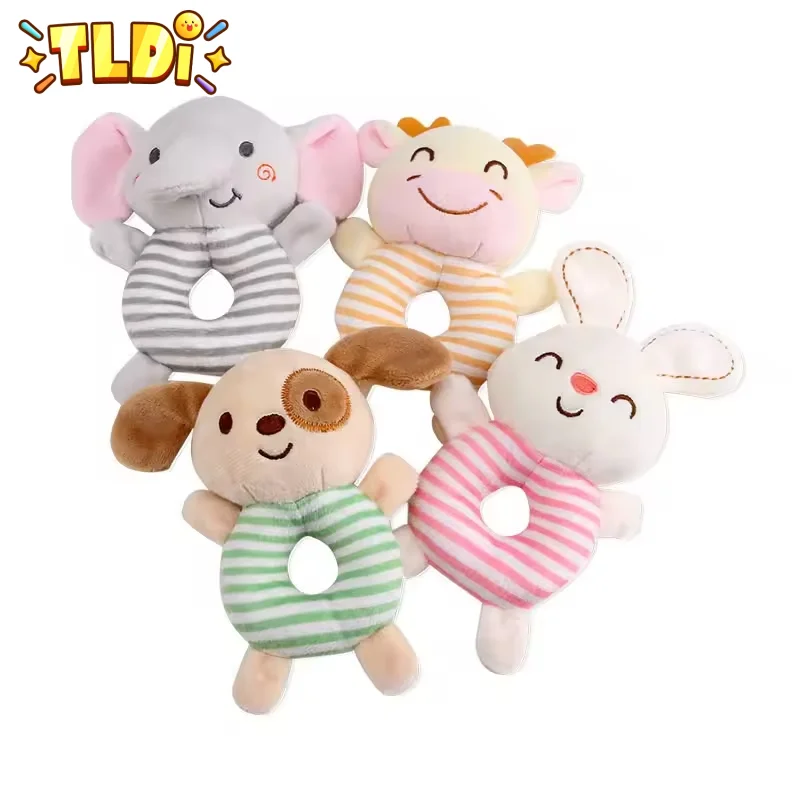 Bébé nouveau-né hochet jouets Kawaii animaux doux en peluche jouet infantile main anneau lit jouets bébé 0-24 mois enfant en bas âge début jouet éducatif