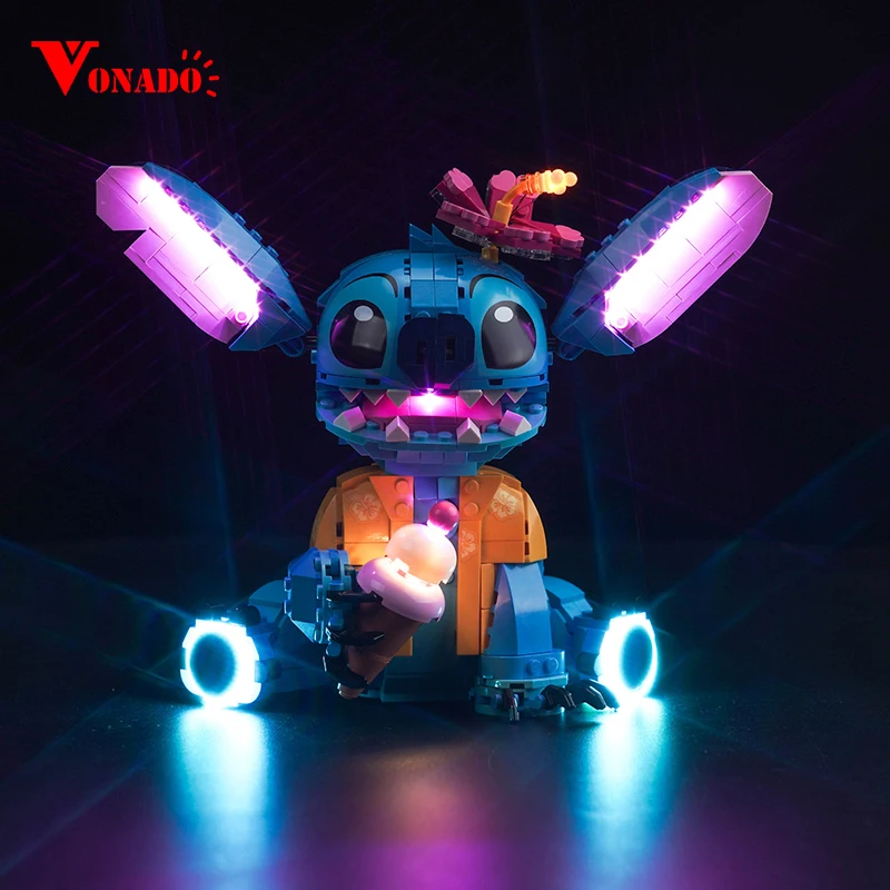 

Vonado LED light 43249 set is suitable for "Stitch" doll building blocks (only including lighting accessories)