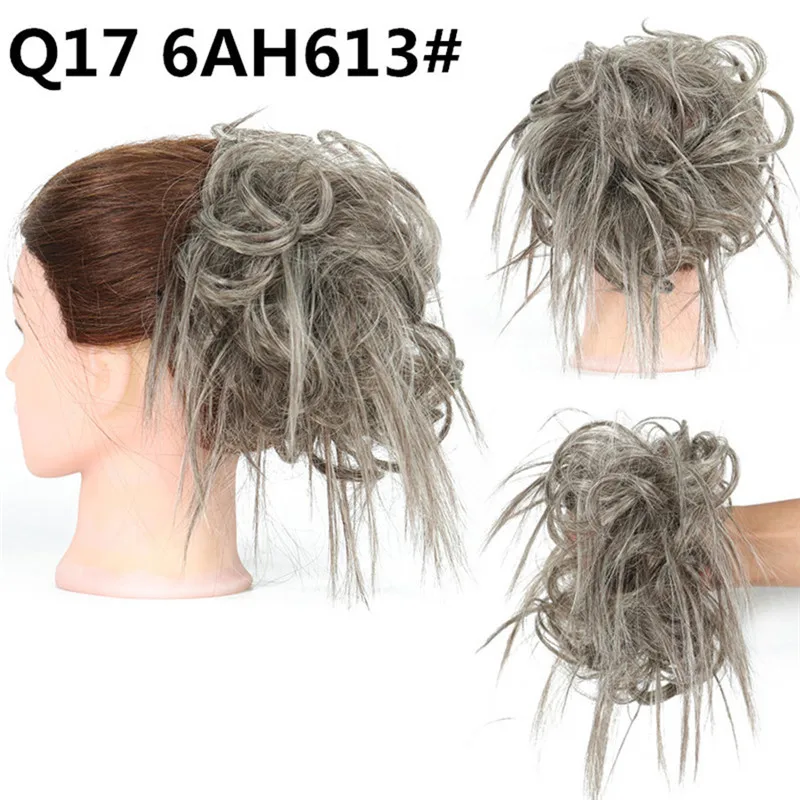 Messy Bun Hairpiece with Elastic Rubber Band