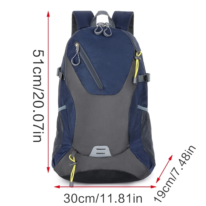 Mochila a prueba salpicaduras para caminar, montar, mochila viaje transpirable capacidad