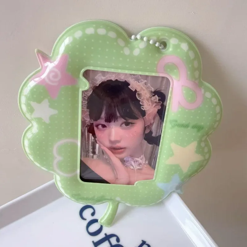 Koreanische Erdbeer-K-Pop-Star-Fotokartenhalter-Schlüsselanhänger-Anhänger 3 Zoll Idol-Fans Goo Fotokartenhülle für Studenten-Taschendekoration – Detail 3