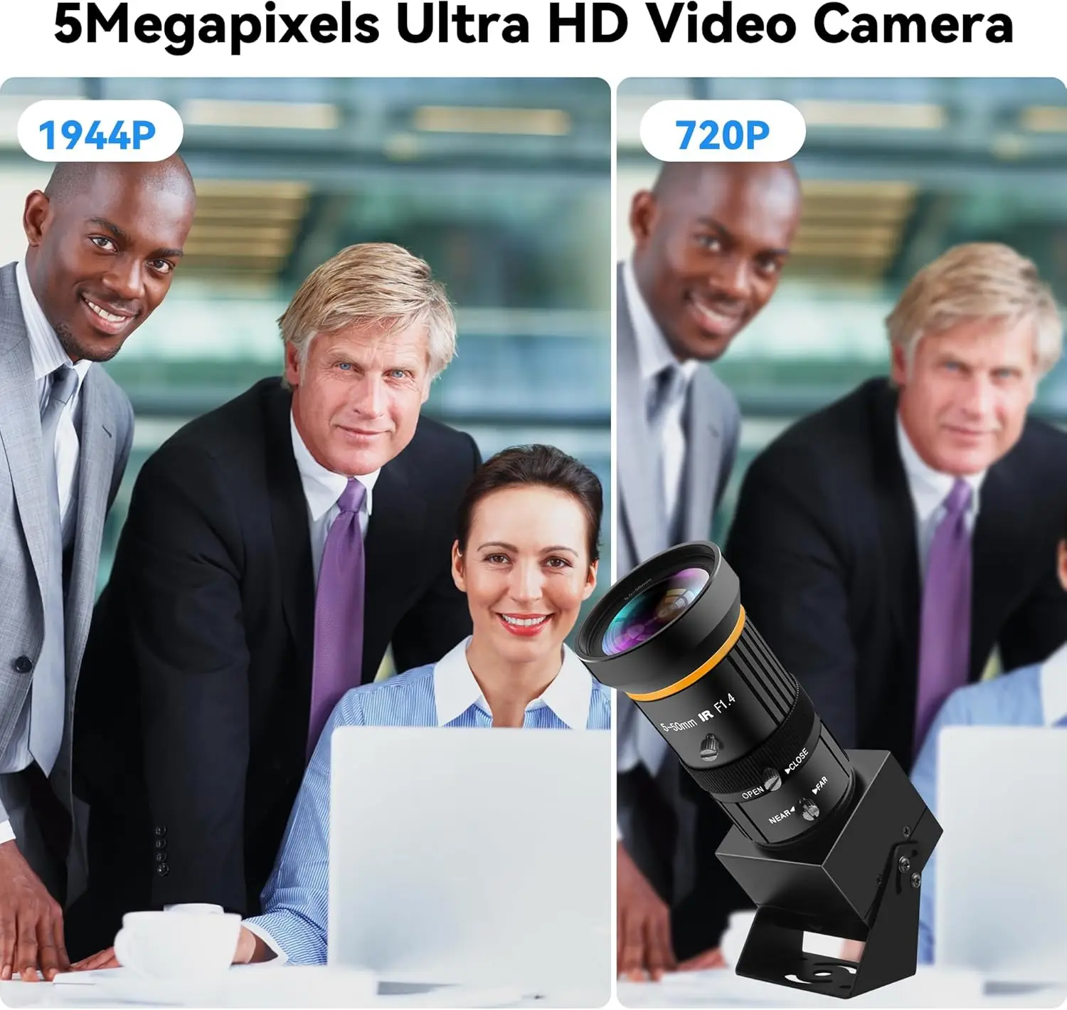 كاميرا ELP 5MP USB كاميرا ويب تليفوتوغرافي صناعية مع عدسة تكبير يدوية CS 5-50 مم 10X 1944P 30fps كاميرا كمبيوتر للبث #2