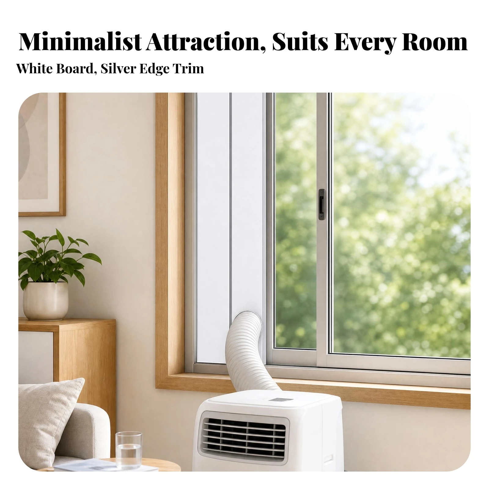 4 Pieces Portable Air and Cooling Exhaust Panel PVC Adjustable Window Seal Board Portable Air and Cooling Window Kit