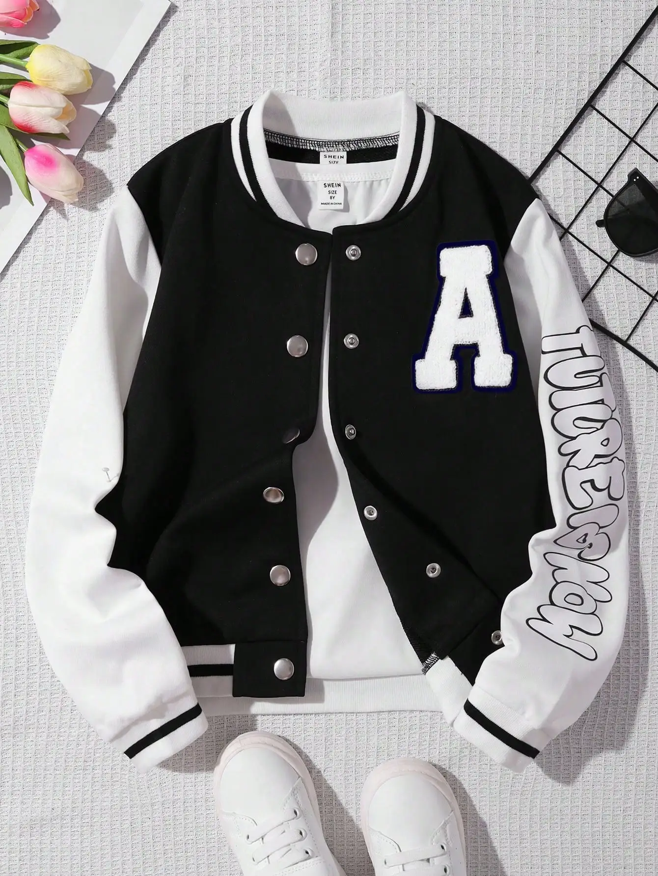 8-12years American Style Girl Coat Spring And Autumn Children Baseball Suit Trendy And Fashion Autumn Top Trendy Sports Jacket