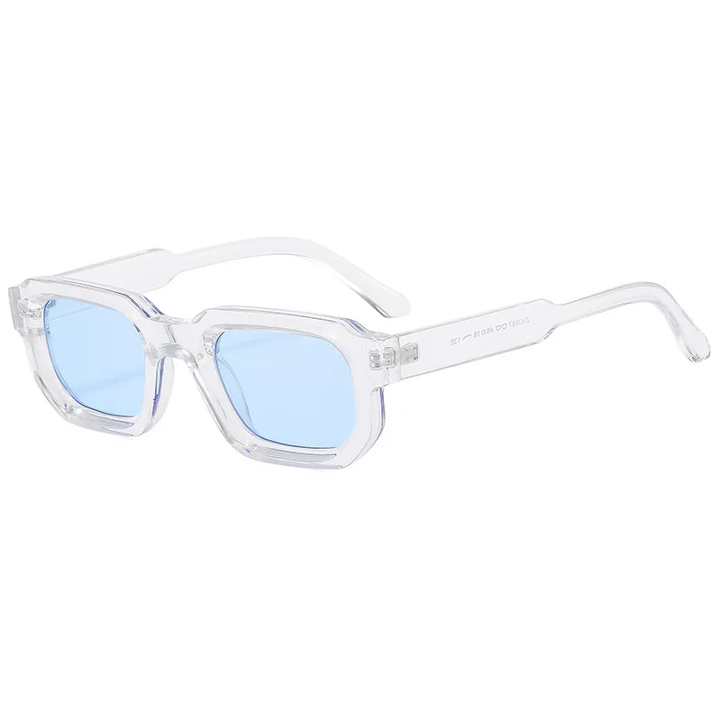 Nieuwe Mannen Vintage Rechthoek Frame Zonnebril Mode Retro Zonnebril Luxe Merk Design Bril UV400 Brillen Vrouwen Bril - afbeelding 2