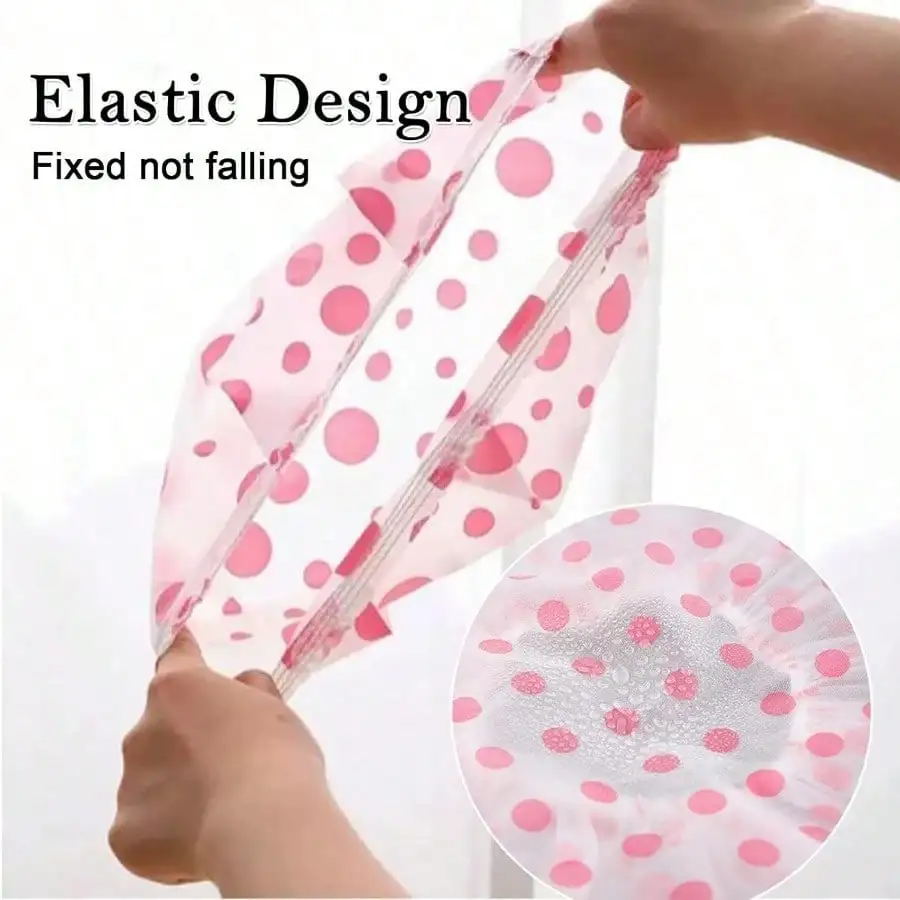 Cuffia per doccia riutilizzabile, cuffia per doccia spa in plastica, cuffia per doccia impermeabile per bagno, adatta per bagno, spa