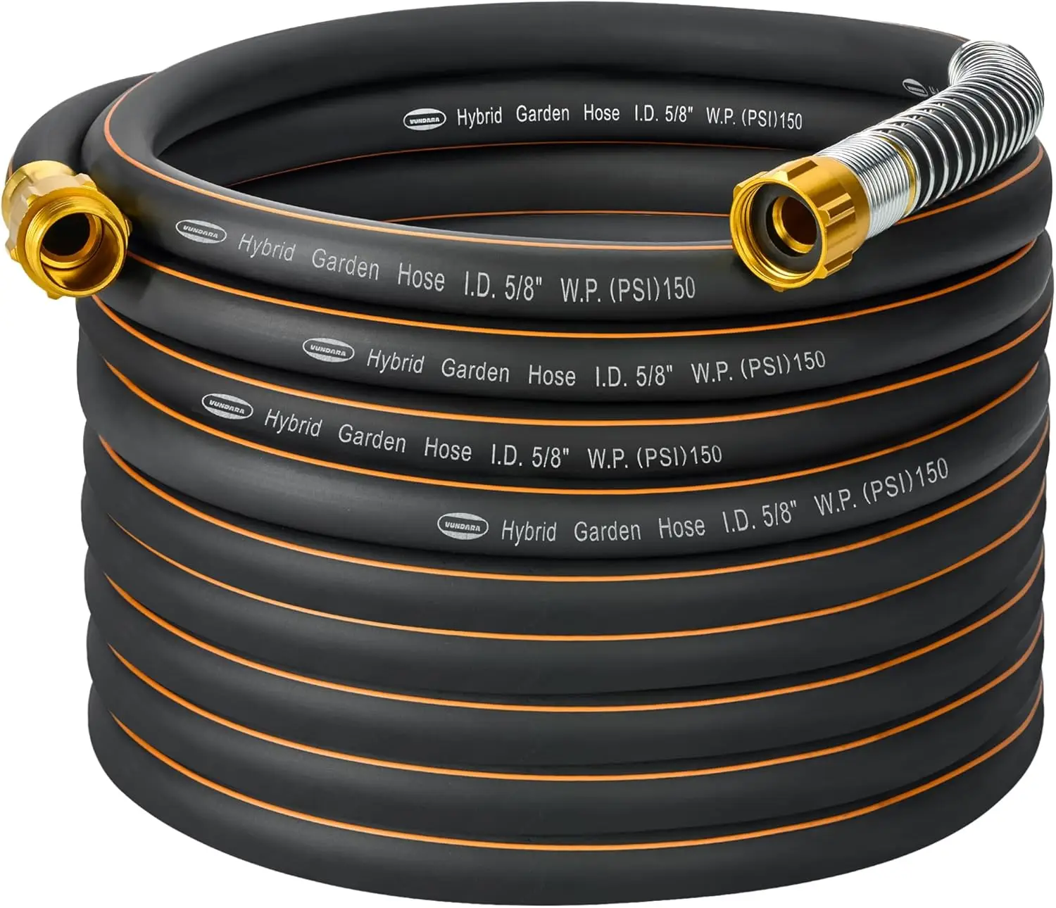 

5/8 in. x 50 ft. Heavy Duty Garden Hose, Flexible Hybrid Rubber, No Memory Durable for Watering and Irrigation