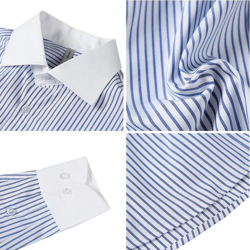 Camisas de manga larga de negocios para Hombre, camisas de vestir de oficina ajustadas con solapa, camisa informal de lujo, alta calidad, Primavera,