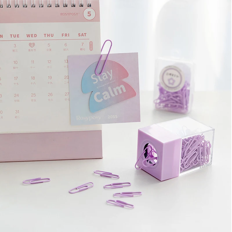 Reutilizáveis e Rustproof Paper Clips, Clipes de Papel, Adequado para o Escritório, Paperclipes, Papelada, Casa, Escola, Hospital, Pessoal, 20pcs