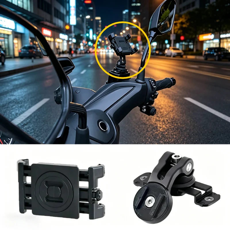 

For 40.5-61.5mm Motorcycle Pump Cover Support Brake Fluid Cover Mobile Phone Holder Scooter Expansion Oilcan Cap Mount