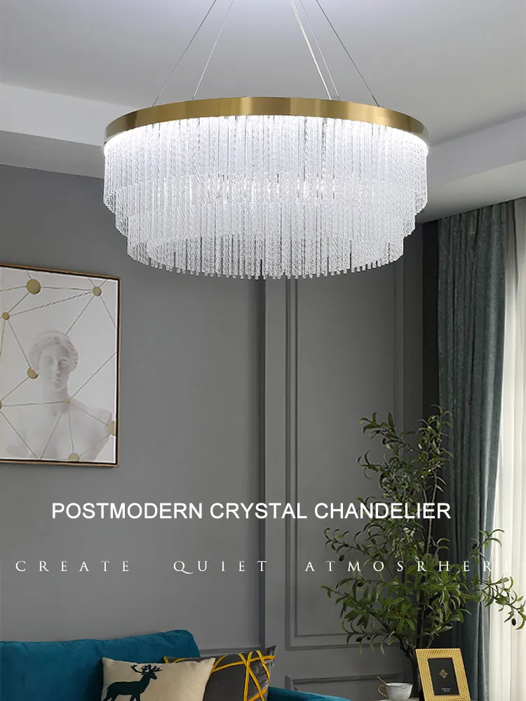 Moden Led Twisted Crystal Ceiling Chandelier Light Luxury Dining Living Room Pendant Lamp Home Decor Hanging Light Lustre Fixtur