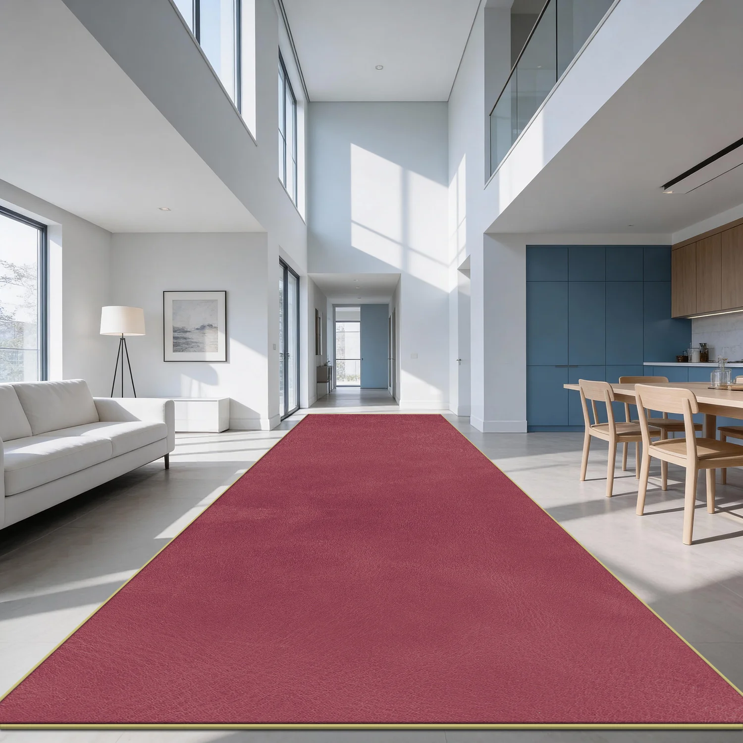 

Plain Colour Corridor Carpet Luxury Style Home Decor Hallway Rug Hall Runner Porch Entry Non-slip Easy Cleaning Mat Customizable