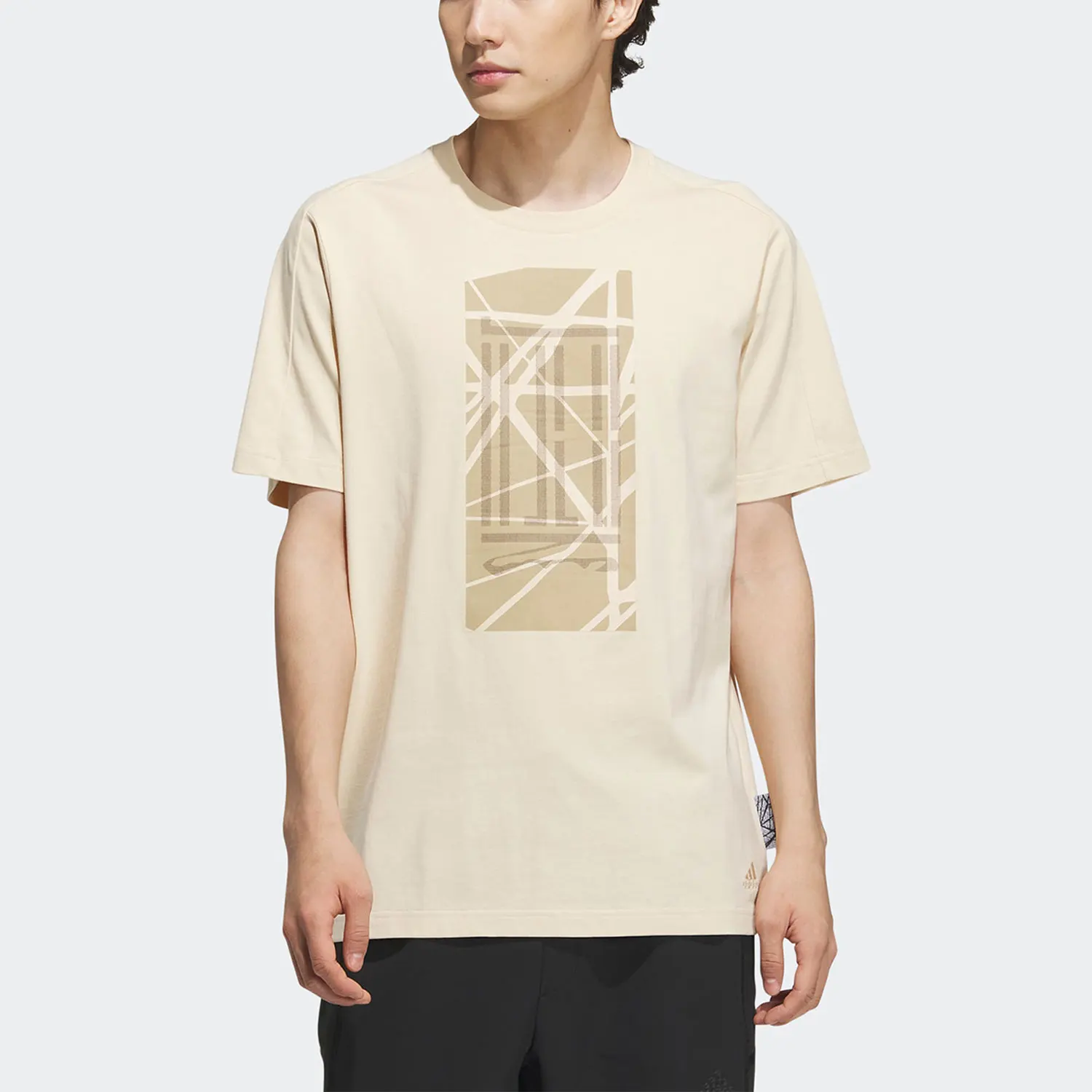 

Официальная мужская футболка с коротким рукавом Adidas WJ LOGO TEE серии Wuji IP3685