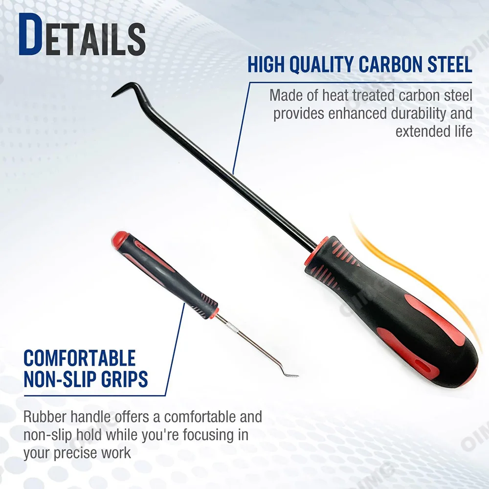 รถซีลน้ํามันไขควงชุด O แหวนปะเก็น PULLER Hooks เครื่องมือกําจัดยางหินทําความสะอาด Pick และชุดตะขอสําหรับยานยนต์