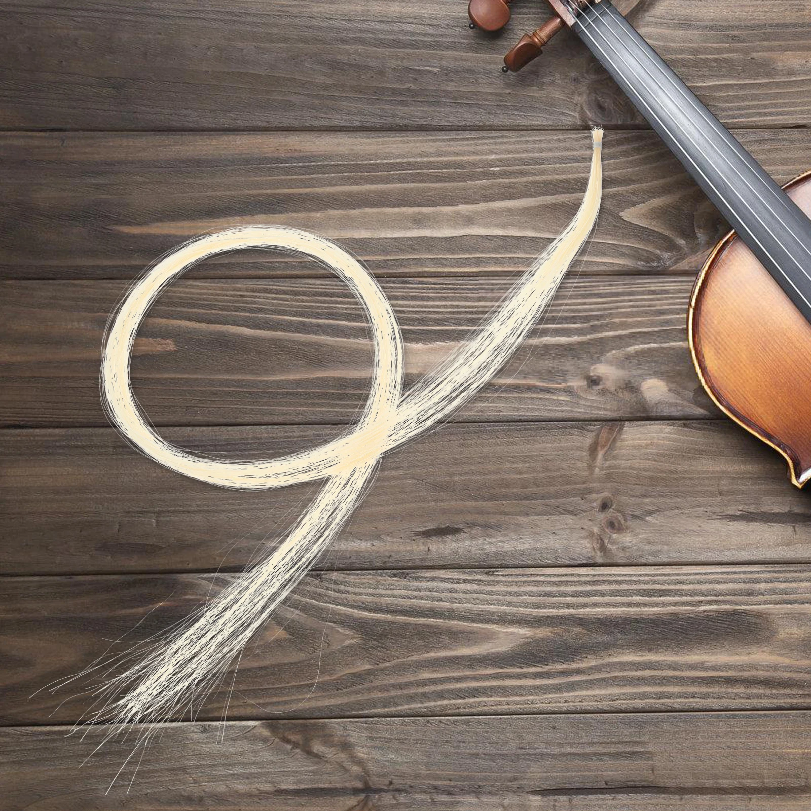 

2 Hanks Violin Bow Ponytail Horsehair Guitar for Bows Professional Beige Mongolian Baby