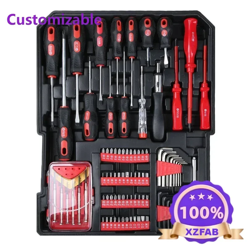 Factory Direct 2026 187 pcs professional socket tool kit Aluminum socket wrench set cordless tool box set hand tool sets Hot sal