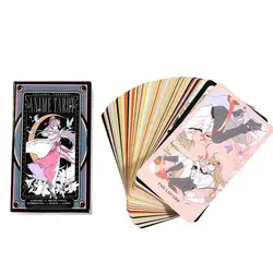 78 Anime Tarot Cards All English Portable Vivid Tarot Deck For Beginners Family Anime Tarot Enthusiasts Deck Game