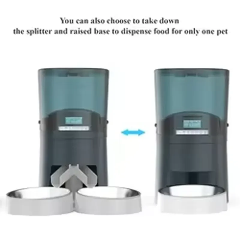 Automatic Pet Cat Feeder for Large Kibble with Motor Reverse Design Food Dispenser 7L Hopper Dog Feeder with Timer