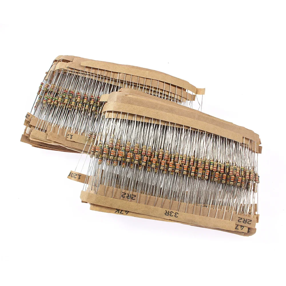 Imagem -05 - Jogo do Resistor do Filme do Carbono com Caixa w 4w 75 Valor x 20 Pcs 1ohm10m 0.25w 1500 Pcs