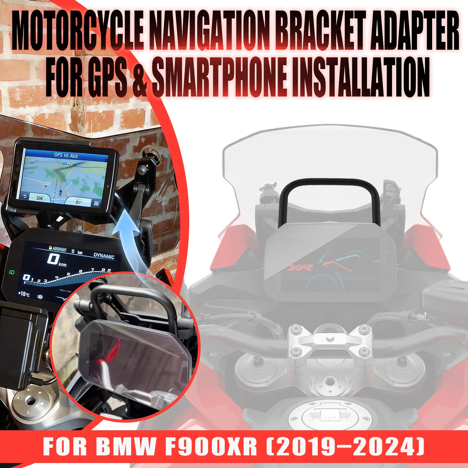 Motorcycle Windshield Stand Holder Phone GPS Navigation Plate Bracket Mount Support For F900XR F 900 XR 2019 2020 2021-2024