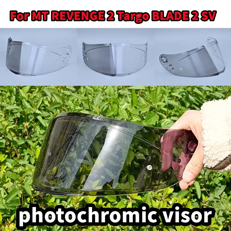 Viseira fotocromática para capacete MT V14 MT REVENGE 2 Targo BLADE 2 SV RAPID RAPID PRO MT-V-14 Escudo de lente Visor de para-brisa