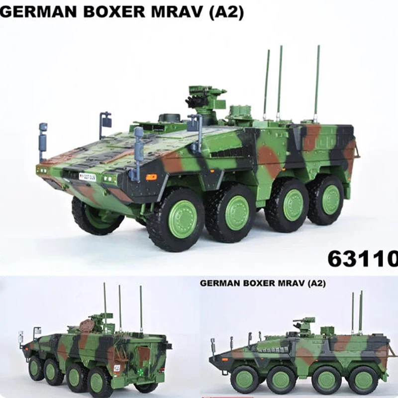 63110 1/72 Scale German Boxer Mrav A2 Infantry Fighting Vehicle Simulation Plastic Tank Model Static Display Collectible Gift